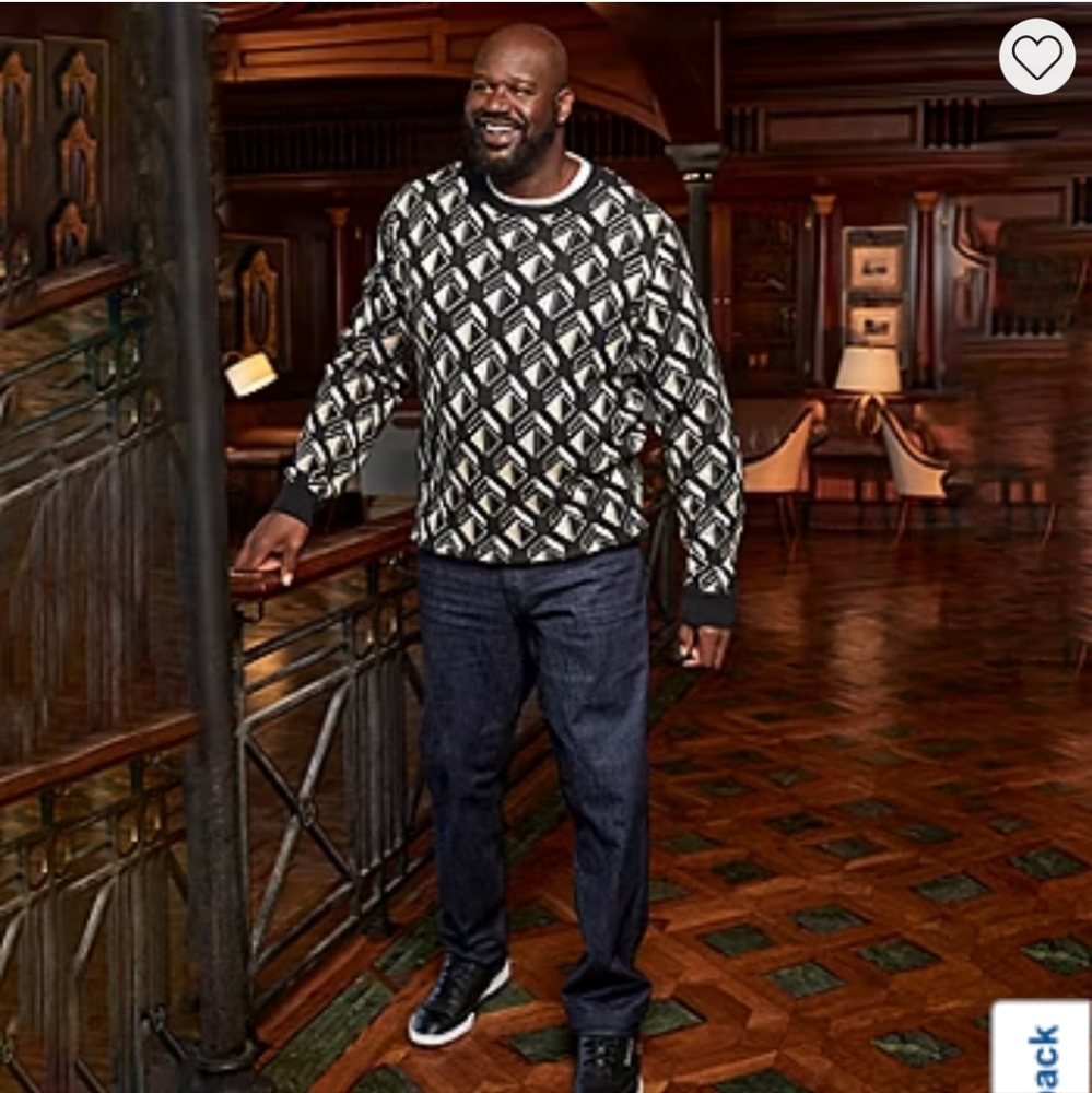 Shaquille O'neal XLG Sweater Geo Pattern SIZE XLT